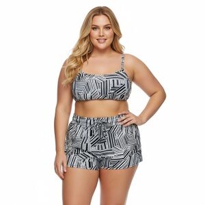 Pennington's Activezone Bikini Bra Shorts Swimsuit Set Size 3X